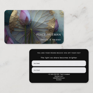 Lotus Reverie   Lotus Flower Design Business Card
