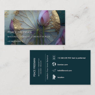 Lotus Reverie Lotus Flower Design Business Card