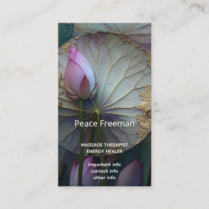 Lotus Reverie Lotus Flower Design Business Card