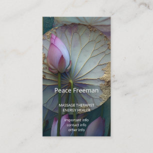 Lotus Reverie Lotus Flower Design Business Card