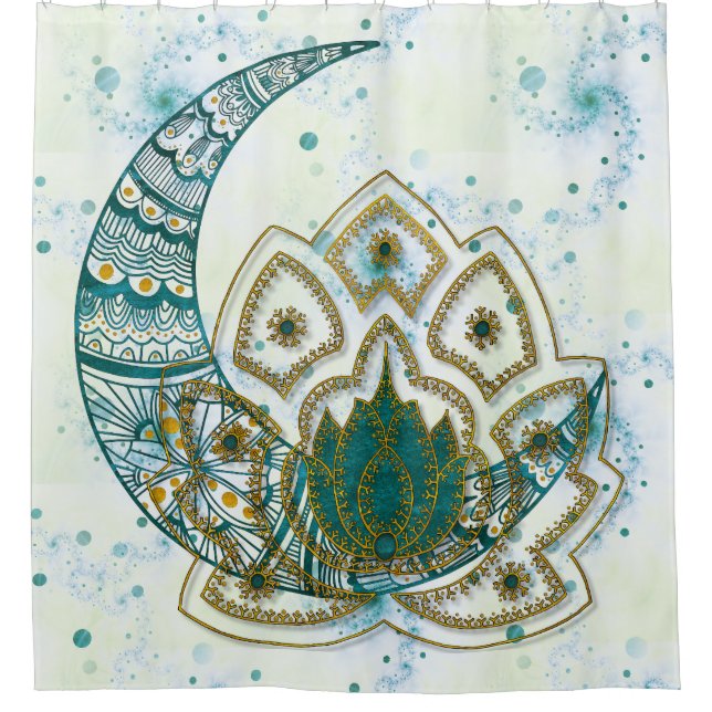 Lotus Rising Shower Curtain (Front)