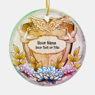 Lotus shield nurse  ceramic tree decoration