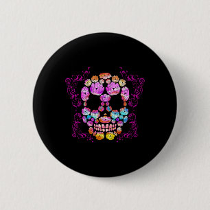 Lotus Skull Mandala Zen Art Design 6 Cm Round Badge