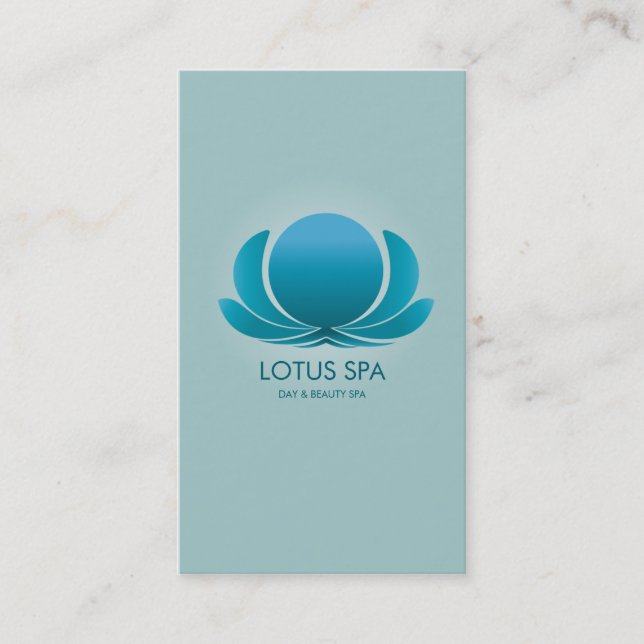 LOTUS SPA BLUE BUSINESS CARD (Front)