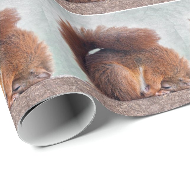 Lotus Squirrel Wrapping Paper (Roll Corner)
