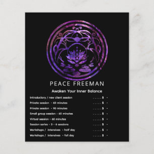 Lotus Stillness   Purple Mandala Design Flyer