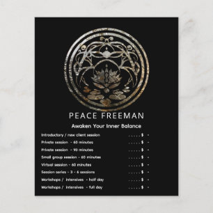Lotus Stillness   Silver Mandala Design Flyer