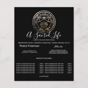 Lotus Stillness   Silver Mandala Design Flyer