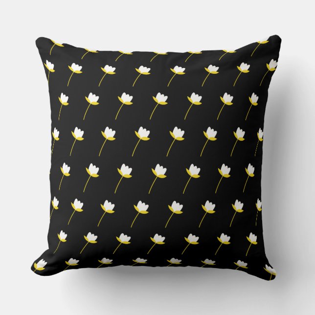 Lotus Throw Pillow: Elegant Decor Cushion (Front)