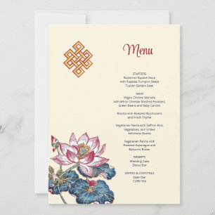 Lotus Tibetan Art Style Wedding  Invitation