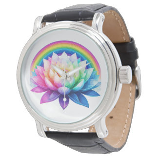 Lotus Tranquillity Blossom Elegant Floral Design Watch