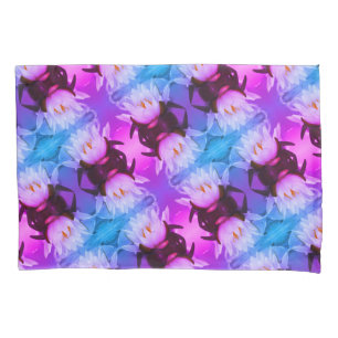 Lotus Water Lily Flower Abstract Art Pattern Pillowcase
