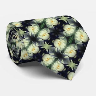 Lotus Water Lily Flower Abstract Pattern     Tie