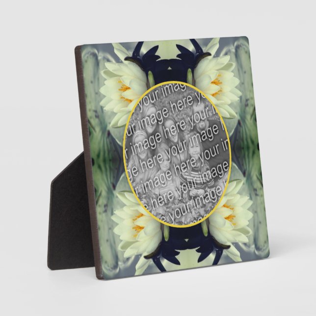 Lotus Water Lily Flower Create Your Own Photo Plaque (Front)