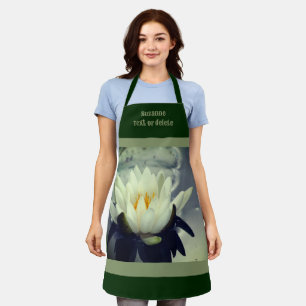 Lotus Water Lily Flower Personalised Apron