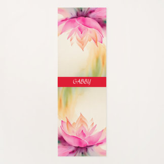 Lotus Watercolor Abstract Zen Design Yoga Mat