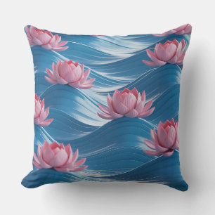 Lotus Wave Relief 3D Batik Motif Cushion