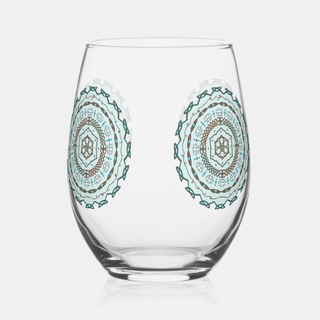 Lotus Weave Stemless Wine Glass (Front)