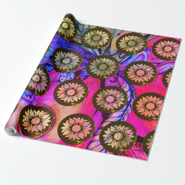 Lotus Wrapping Paper (Unrolled)