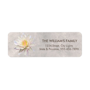 Lotus Yoga Meditation Floral  Return Labels