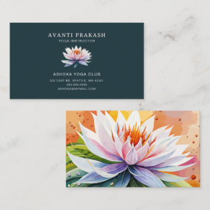 Lotus Yoga Meditation Instructor Business Card