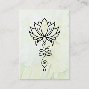 *~* Lotus Yoga Nirvana Sacred Geometry Peony Business Card