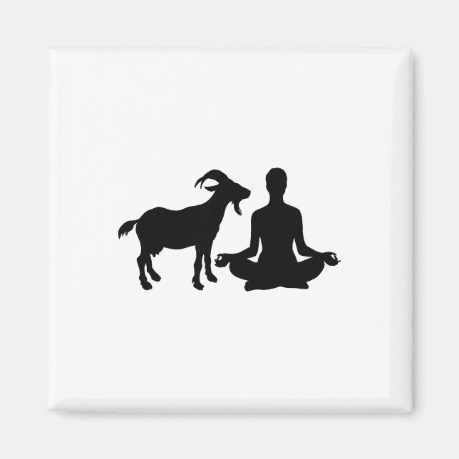 Lotus Yoga Pose Goat Yoga  Magnet (Front)