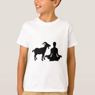 Lotus Yoga Pose Goat Yoga T-Shirt