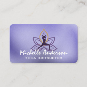 Lotus Yoga Pose Health Services Business Card