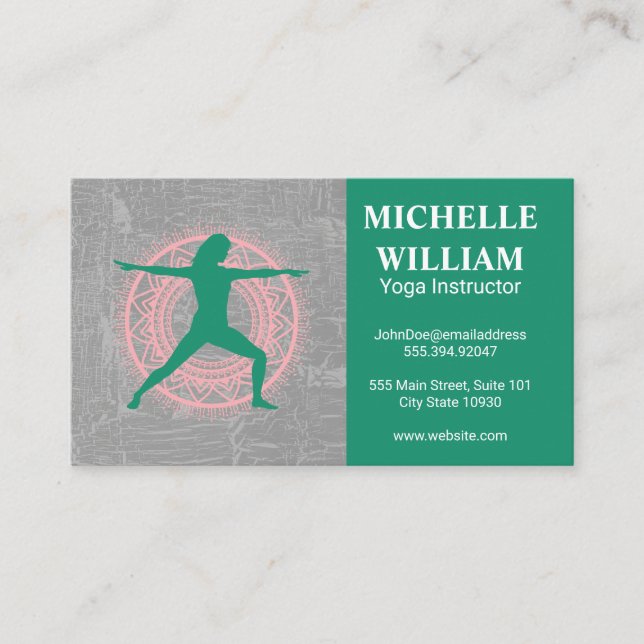 Lotus | Yoga Pose | Instructor Business Card (Front)