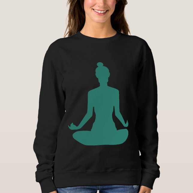 Lotus Yoga Position Vector Sweatshirt (Front)
