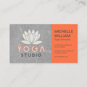 Lotus Yoga Studio Instructor Business Card