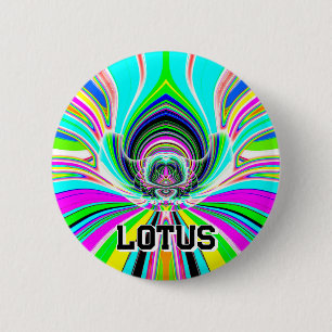 LOTUS (you may change the word) 6 Cm Round Badge