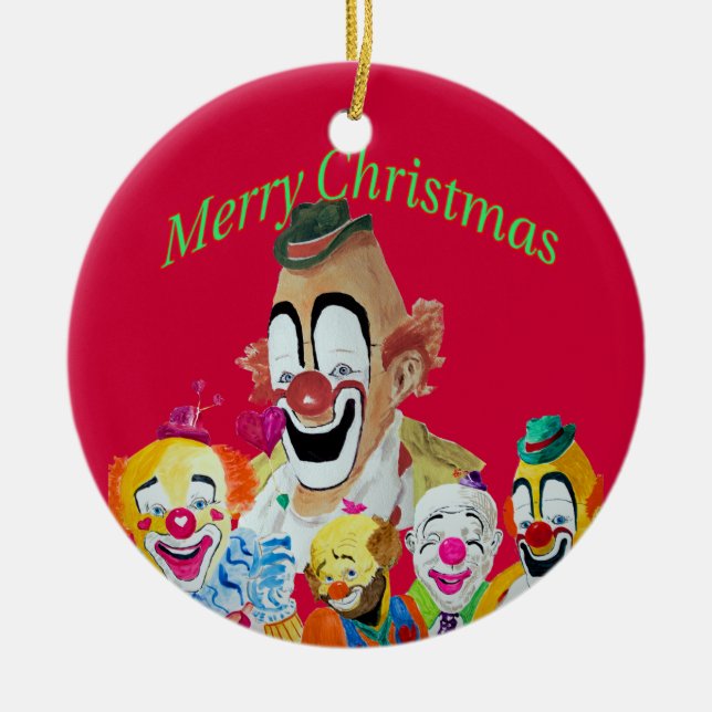 Lou Jacob Clown Christmas Ornament (Front)