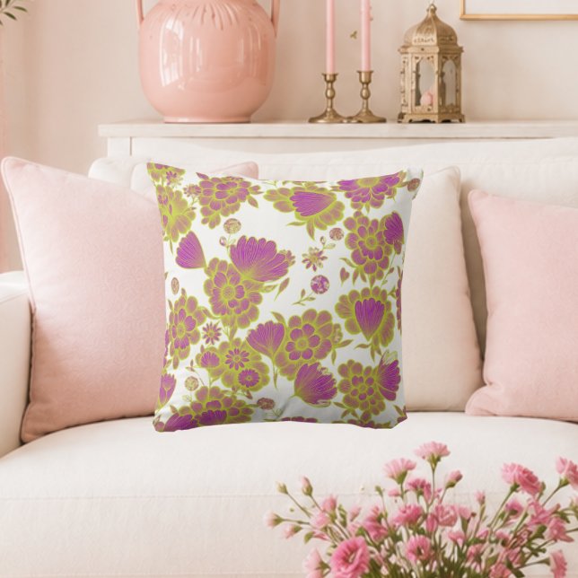 Lou Light 🤍💜 Baroque Floral Cushion (Creator Uploaded)