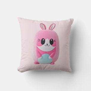 "Lou Lou". A cuddly, pink creature. Cushion