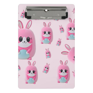 "Lou Lou". A cuddly, pink creature Mini Clipboard