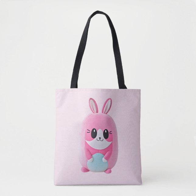 "Lou Lou". A cuddly, pink creature Tote Bag (Front)