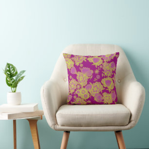Lou Pop 💜💛 Baroque Floral Cushion