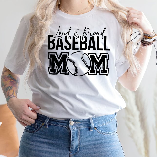 Loud And Baseball Mum Shirt, Baseball T-Shirt (Creator Uploaded)
