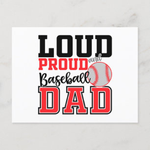Loud and Proud Baseball Dad Postcard