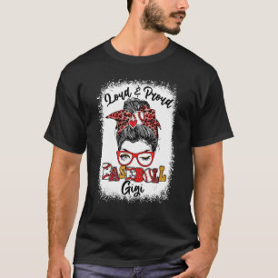 Loud And Proud Baseball Gigi Messy Bun Bleached T-Shirt
