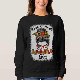 Loud And Proud Basketball Gaga Messy Bun Bleached Sweatshirt
