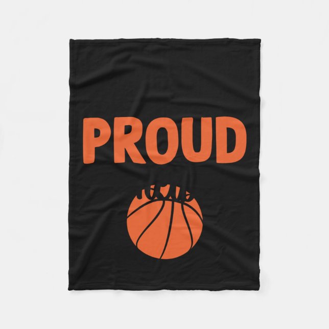 Loud And Proud Basketball Mum - Funny Quotes  Fleece Blanket (Front)