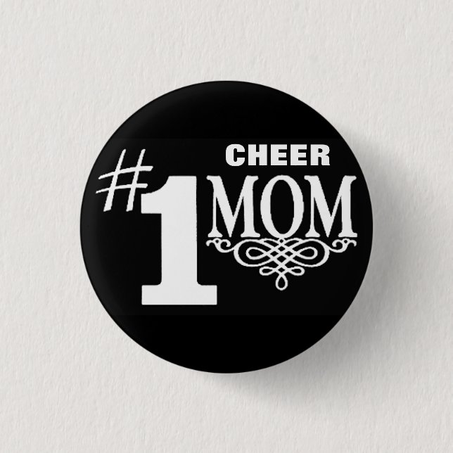 *LOUD AND PROUD CHEER MOM** 3 CM ROUND BADGE (Front)