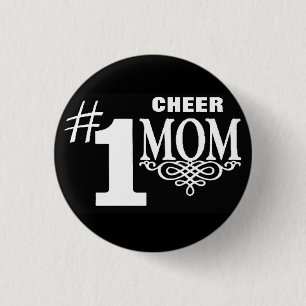 *LOUD AND PROUD CHEER MOM** 3 CM ROUND BADGE