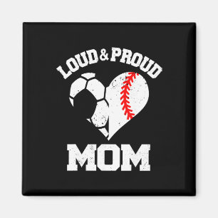 Loud And Proud Mum Soccer Sell Heart Sports Mum Ga Magnet