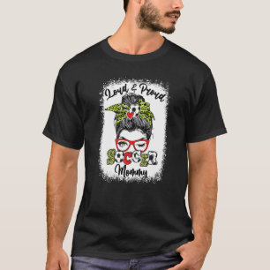 Loud And Proud Soccer Mummy Messy Bun Bleached T-Shirt