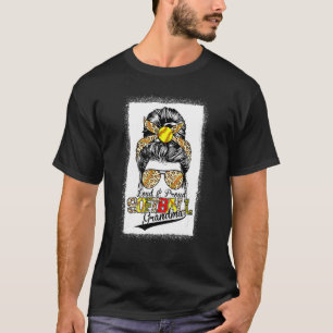 Loud And Proud Softball Grandma Mother Day Leopard T-Shirt