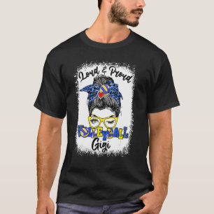 Loud And Proud Volleyball Gigi Messy Bun Bleached T-Shirt